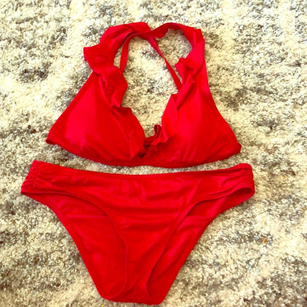 EUC red bikini Medium
